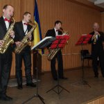 Київський квартет саксофоністів на сцені Інституту психології та соціальної педагогіки.