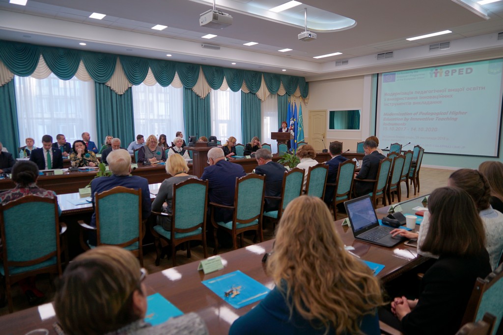 Звіт щодо виконання завдань проекту «Модернізація педагогічної вищої освіти з використання інноваційних інструментів викладання» (MoPED) на засіданні Вченої ради Університету Грінченка Звіт щодо виконання завдань проекту «Модернізація педагогічної вищої освіти з використання інноваційних інструментів викладання» (MoPED) на засіданні Вченої ради Університету Грінченка